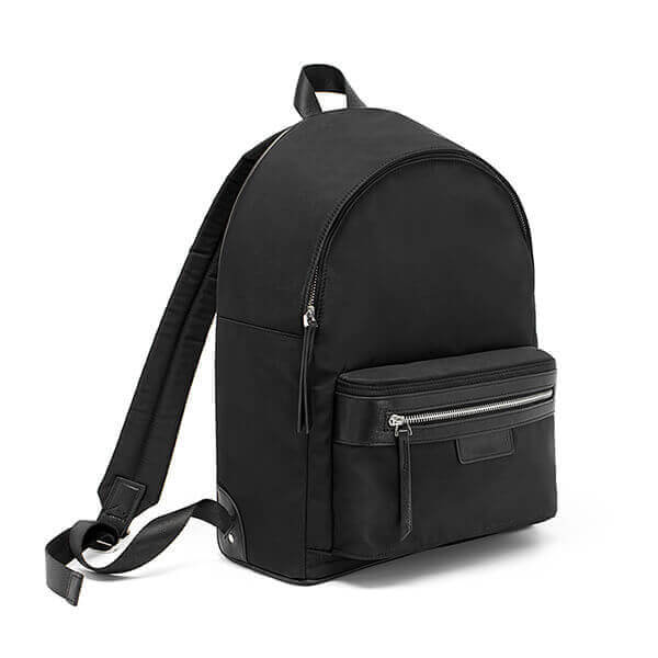 Polyester fabric plain backpack with front big pocket 3